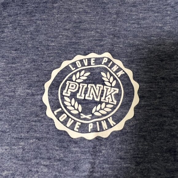Victoria Secret Pink XS Ringer Tee T Shirt Graphic Short Sleeve Crew Neck - Picture 6 of 11